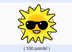 Sun icon with 