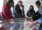 People playing games around a table