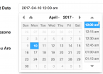 One-month calendar with list of times showing for chosen date.